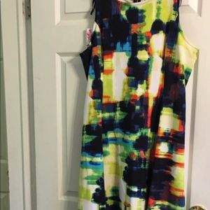 Worthington women multi color dress size 16 new
